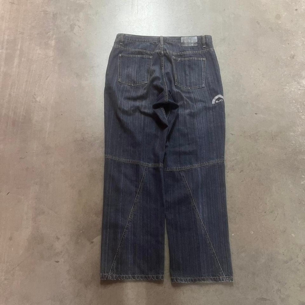 Y2K Sean John baggy embroidered‎ jeans hiphop skater 90s wide leg 36